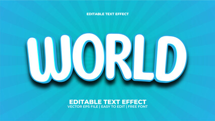 world editable text effect