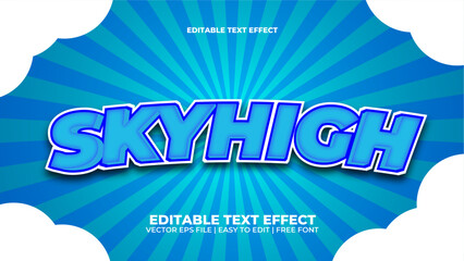 sky high editable text effect