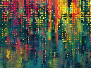 Binary code abstract pattern