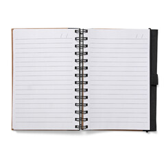 Note Book With black Cover Photo Isolate Book thick Cover Mock Up on white background