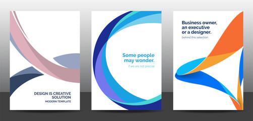 Template vector design set for Brochure, AnnualReport, Corporate Presentation, Portfolio, Flyer, layout modern, posters collection Eps10