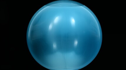 Obraz premium Shiny Blue Inflatable Balloon with Light Reflections