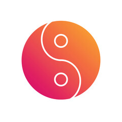 Yin Yang vector icon