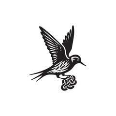 Jacana Bird Silhouette - Jacana Bird Illustration - Jacana Bird Vector.