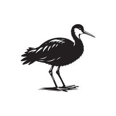 Jacana Bird Silhouette - Jacana Bird Illustration - Jacana Bird Vector.