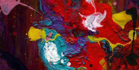 Enigmatic Elegance: Oil-Painted Liquid Art with Vibrant Translucent Colors
