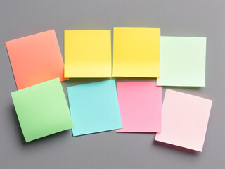 Fototapeta premium a vibrant array of sticky notes on a white background