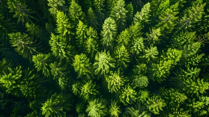 Fototapeta premium Aerial view of forest, showcasing�ecosystem health.