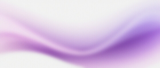 Obraz premium Abstract Gradient Background with Smooth Purple and White Waves for Modern Design and Creative Projects, blurred noise and grainy texture