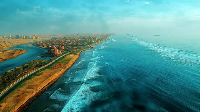 View of the city of Jeddah, Saudi Arabia