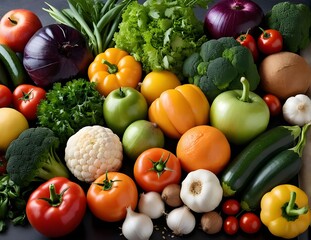 Assortment of fresh vegetables and fruit