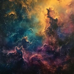 Fototapeta premium Cosmic Nebula Nexus