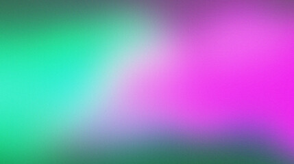 Fototapeta premium Abstract Gradient Background with Vibrant Green and Pink Colors for Modern Design Projects, blurred noise and grainy texture