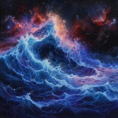 Galactic Nebula Waves