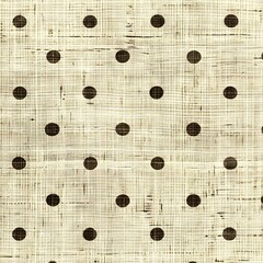 Black Polka Dots on a Beige Linen Background