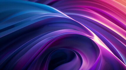 Abstract wave pattern with a smooth gradient from blues to purples and pinks,
