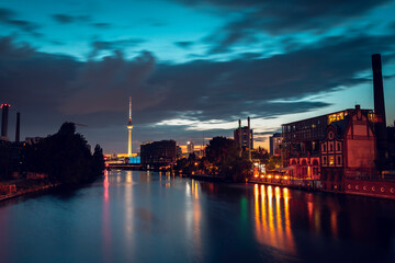 night view of the city, Berlin-Kreuzberg