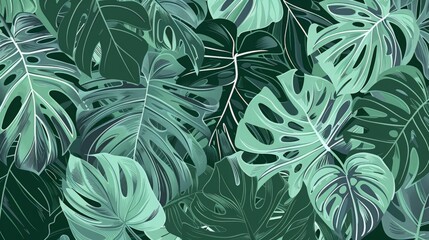 Tropical Leaves Background