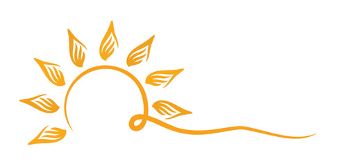 The sun stylized summer symbol. 
