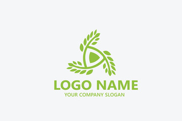  leaf logo design ready vector template