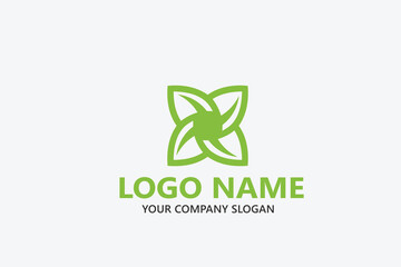  leaf logo design ready vector template
