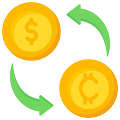 Digital Currency Exchange Icon