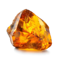 Amber stone isolated on white background