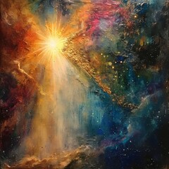 Obraz premium Radiant Nebula Sky