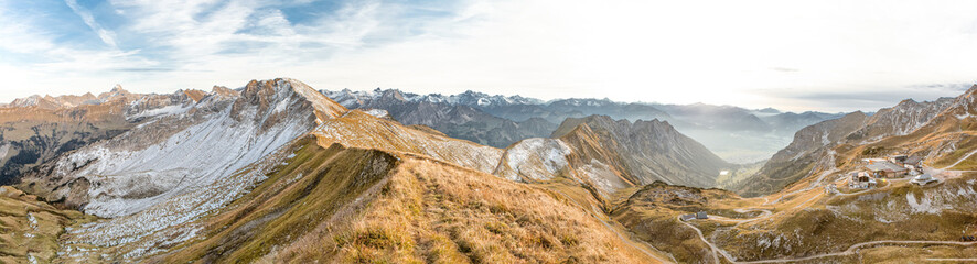 Panoramic View from Zeiger Mountain in Oberstdorf - Bavaria - Germany