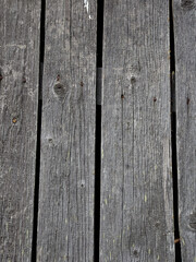 Texture of old gray boards. Wood aged on the street from wind, rain and sun