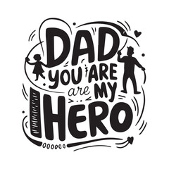 Happy fathers day typography tshirt design template, fathers day typography design