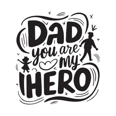 Happy fathers day typography tshirt design template, fathers day typography design