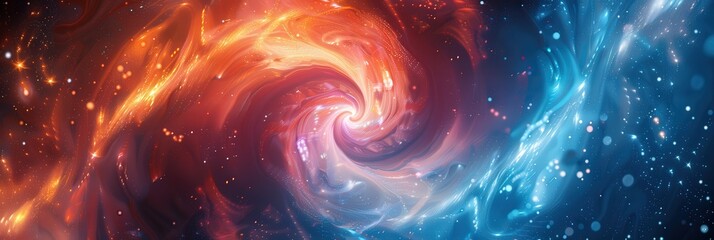 Obraz premium Abstract Cosmic Swirl in Vibrant Hues