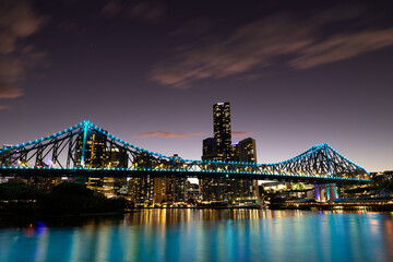 beautiful Story Bridge at night