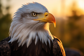 Obraz premium Eagle at outdoors in wildlife. Animal