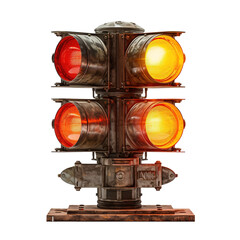Railway Signal Light, isolated on transparent background Remove png, Clipping Path, pen tool 