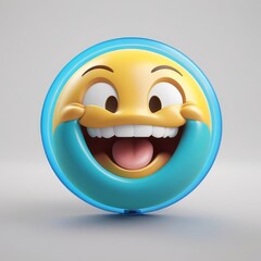 Fototapeta premium a close up of a smiley face with a big smile