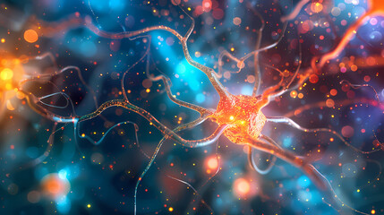 Obraz premium Glowing neurons