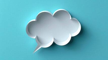 a vector diecut sticker of a blank white speech bubble