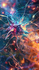 Obraz premium Glowing neurons