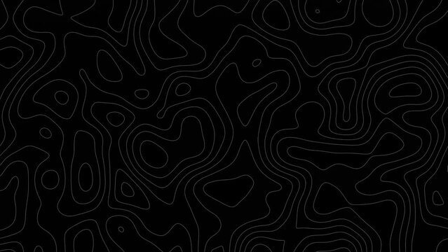 Topograf&iacute;a animada sobre fondo negro. Fondo tecnol&oacute;gico.