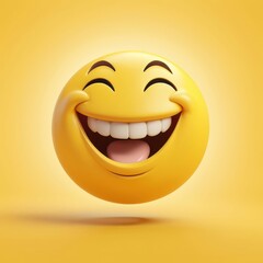 Fototapeta premium a close up of a smiley face with a big smile