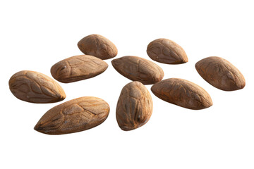 Obraz premium Fresh almond isolated on transparent background