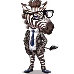 Fototapeta premium Zebra business casual fashion
