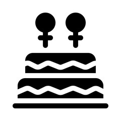 wedding cake glyph icon