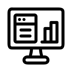Fototapeta premium analytics line icon