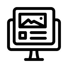 Fototapeta premium landing page line icon