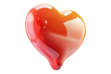 Hart shape social media isolated on transparent background