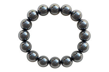 Obraz premium Hematite bracelet isolated on transparent background