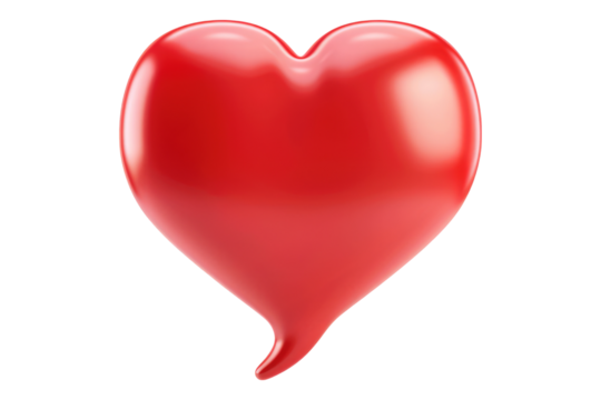 Hart shape social media isolated on transparent background